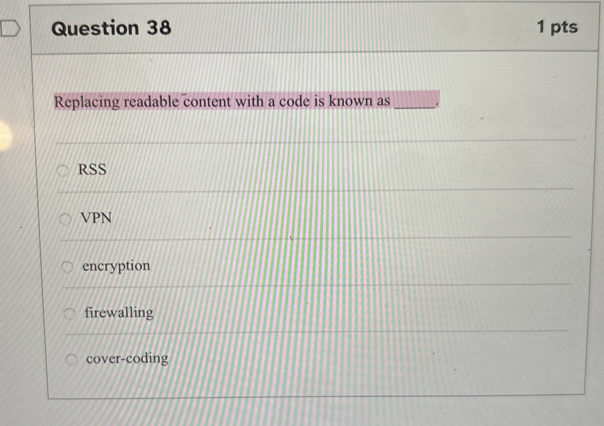 Question 3 8 Replacing readable content with a