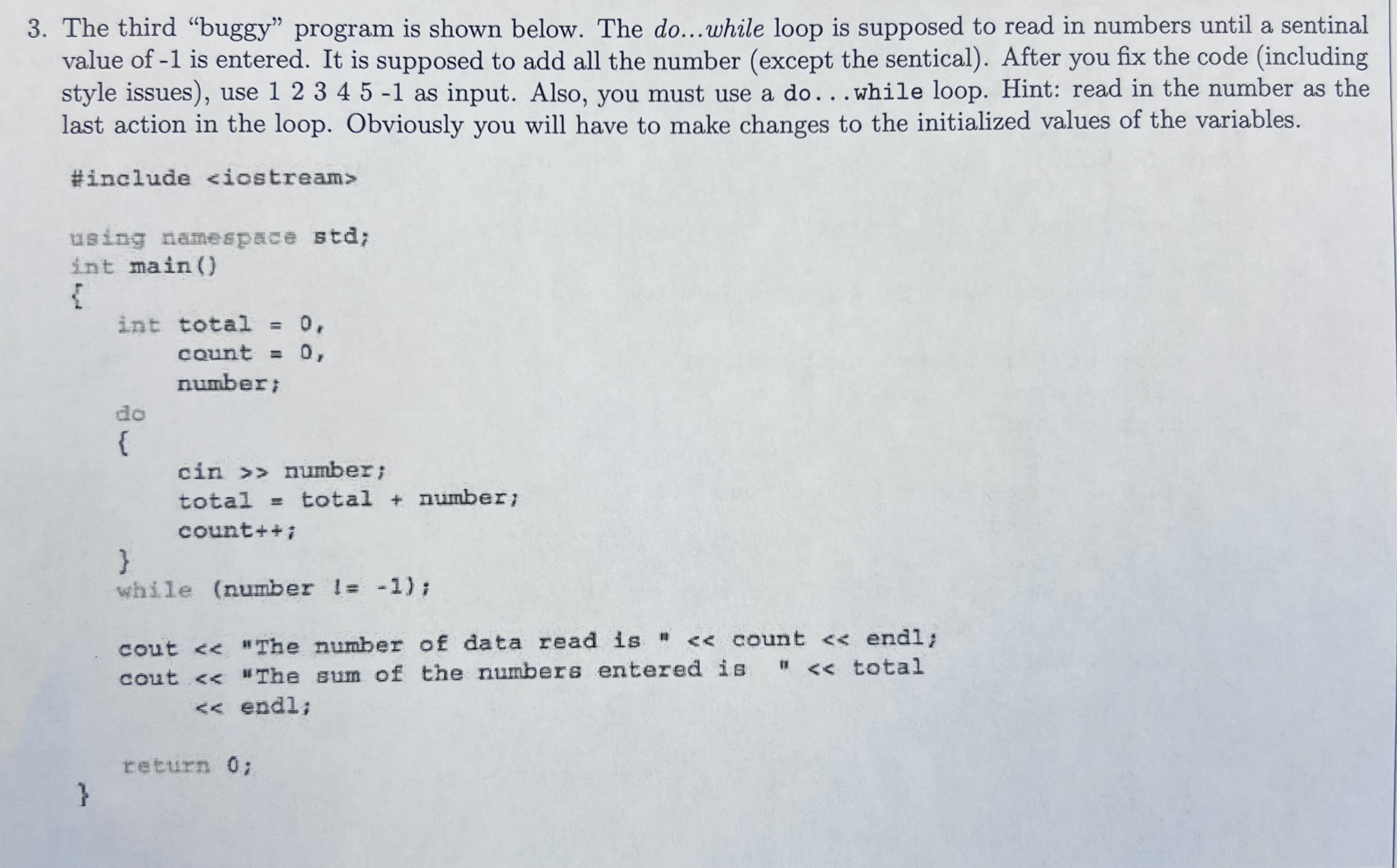 Fix this C + + code to run in CodeBlocks. Thanks