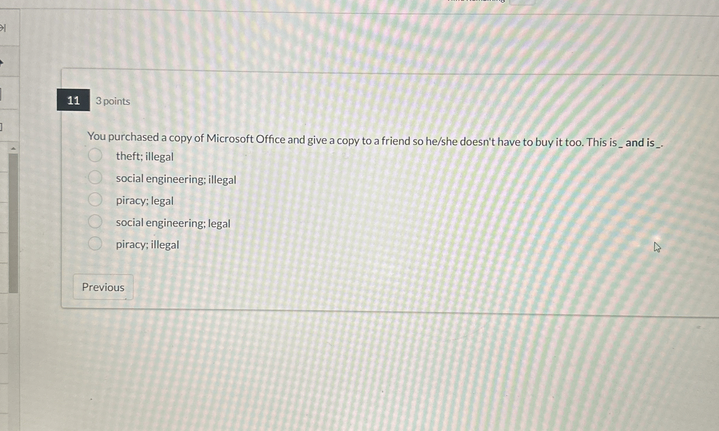 3 points You purchased a copy of Microsoft Office