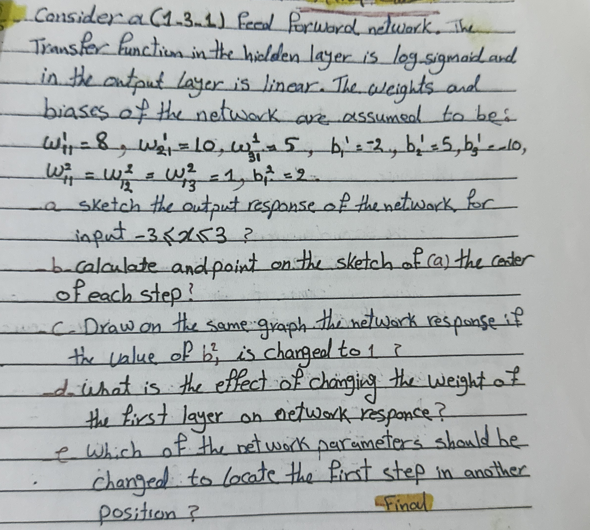 How to solve Consider a ( 1 . 3 - 1 ) feed