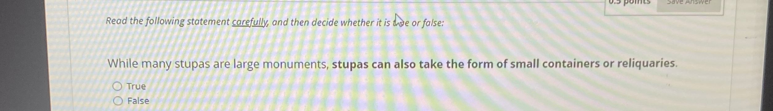 Read the following statement carefully, and then