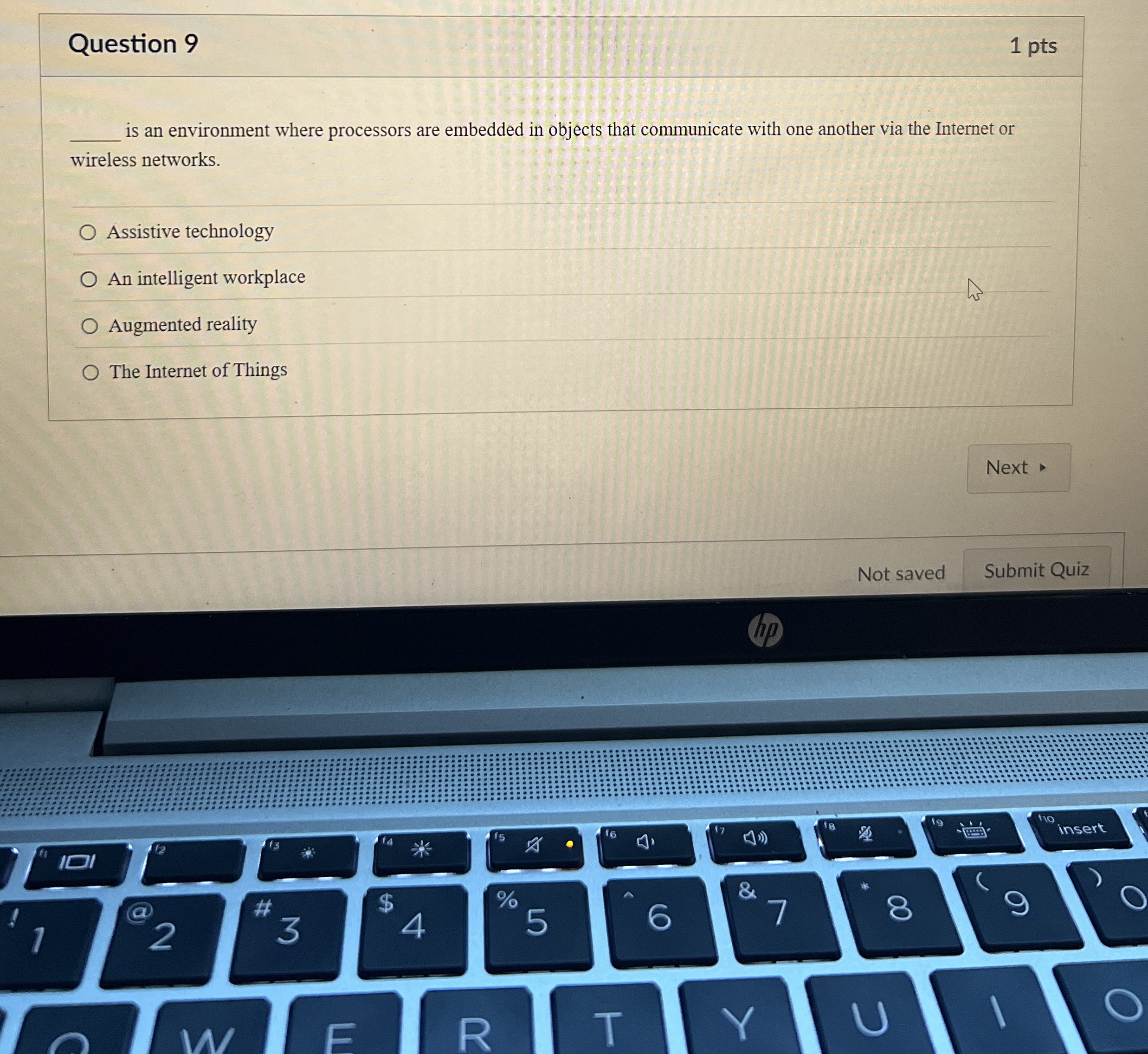 Question 9 is an environment where processors are
