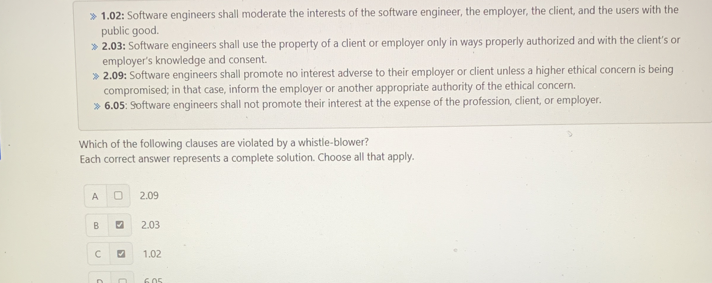 1 . 0 2 : Software engineers shall moderate the