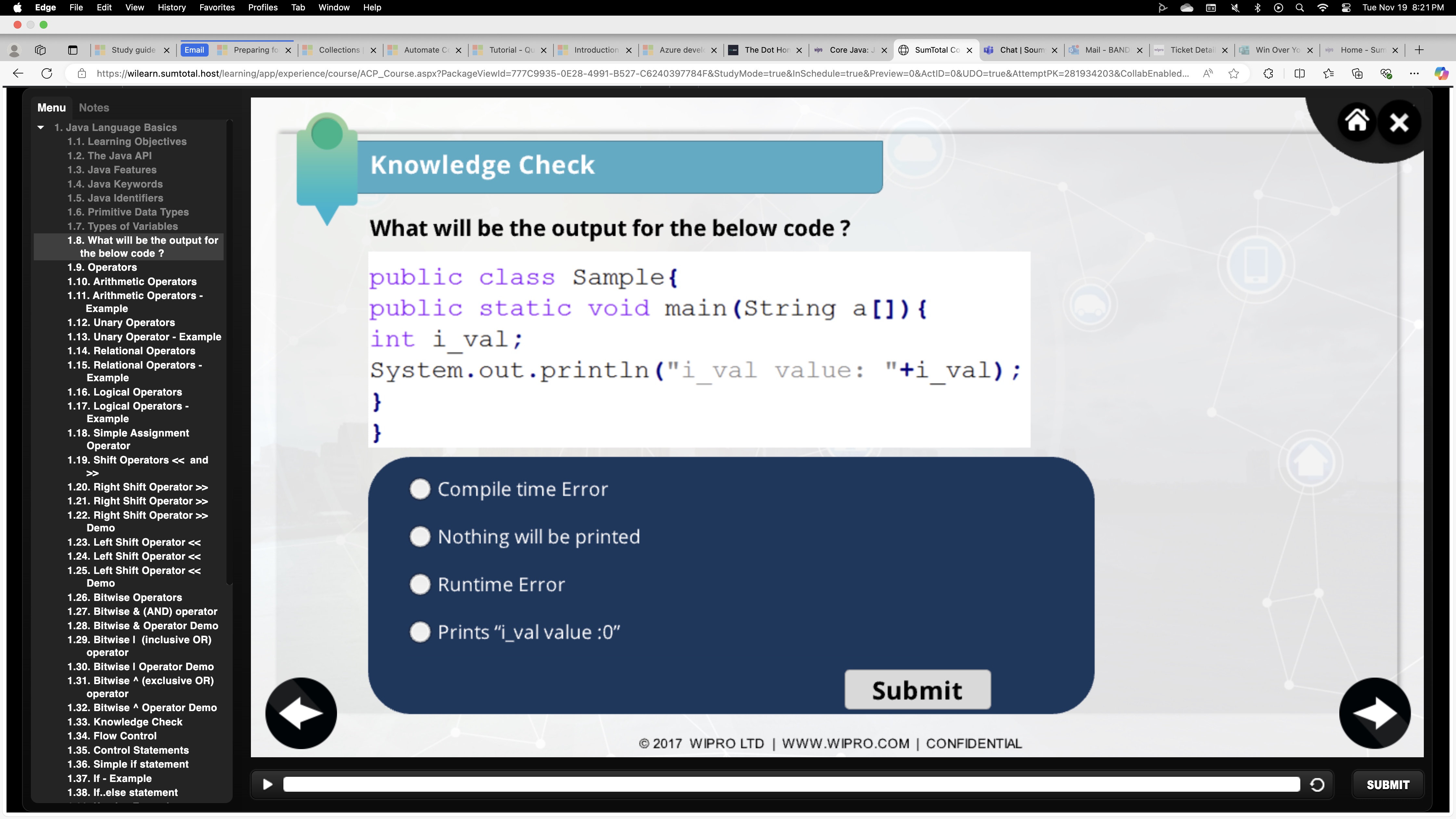 What will be the output for the below code?