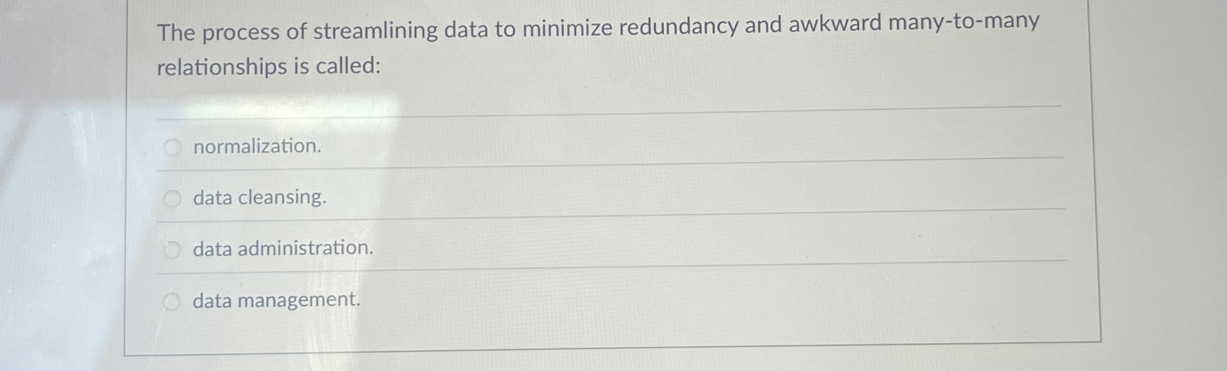 The process of streamlining data to minimize