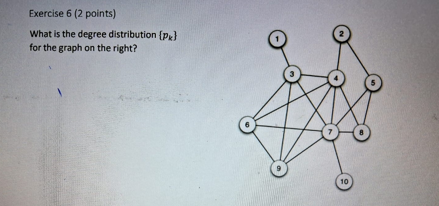 Exercise 6 ( 2 points ) What is the degree