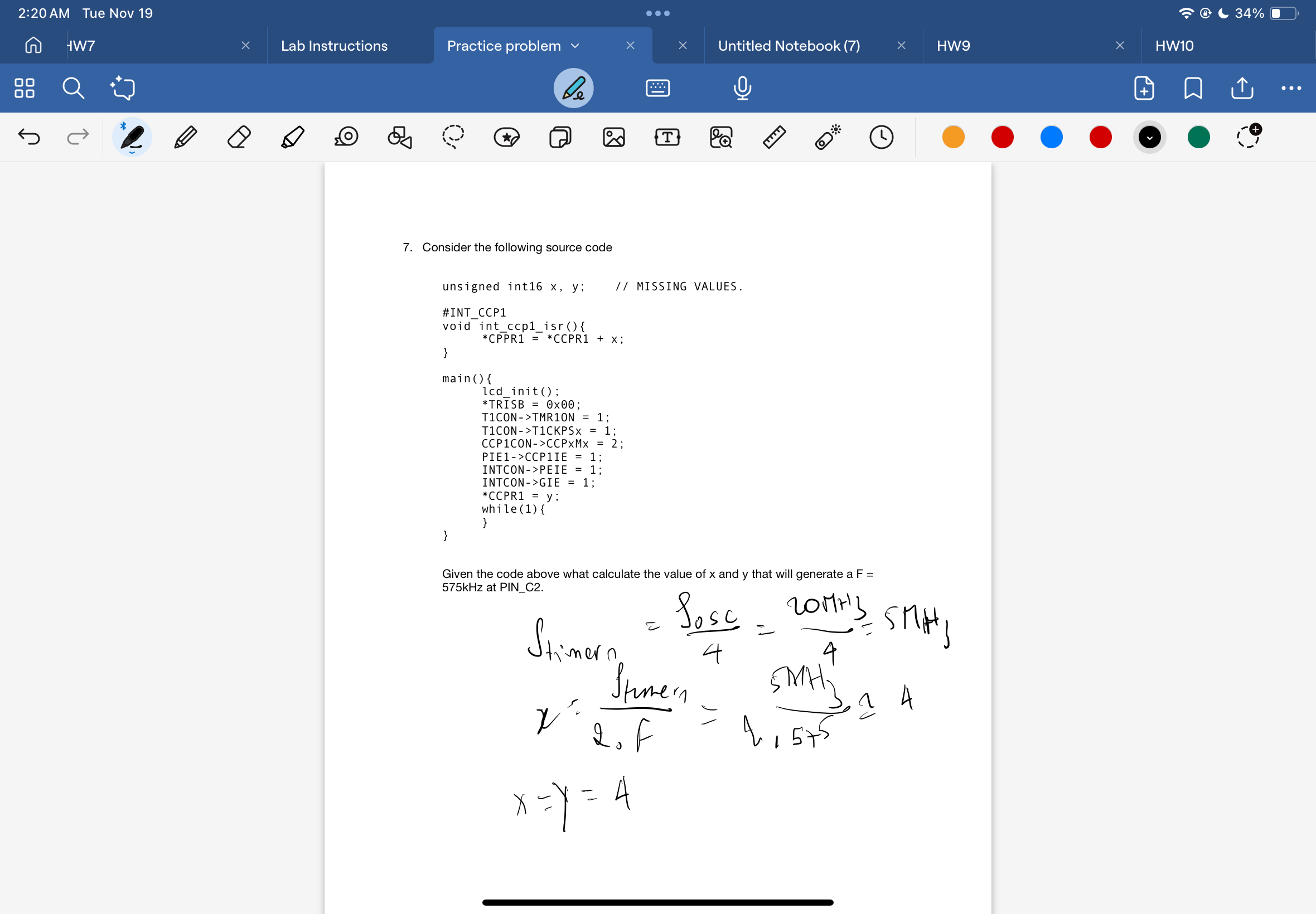 7 . Consider the following source code ` ` `