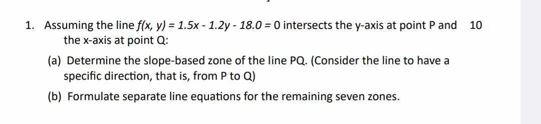 Assuming the line f ( x , y ) = 1 . 5 x - 1 . 2 y