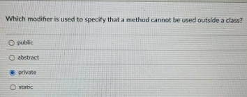 Which modifier is used to specify that a method