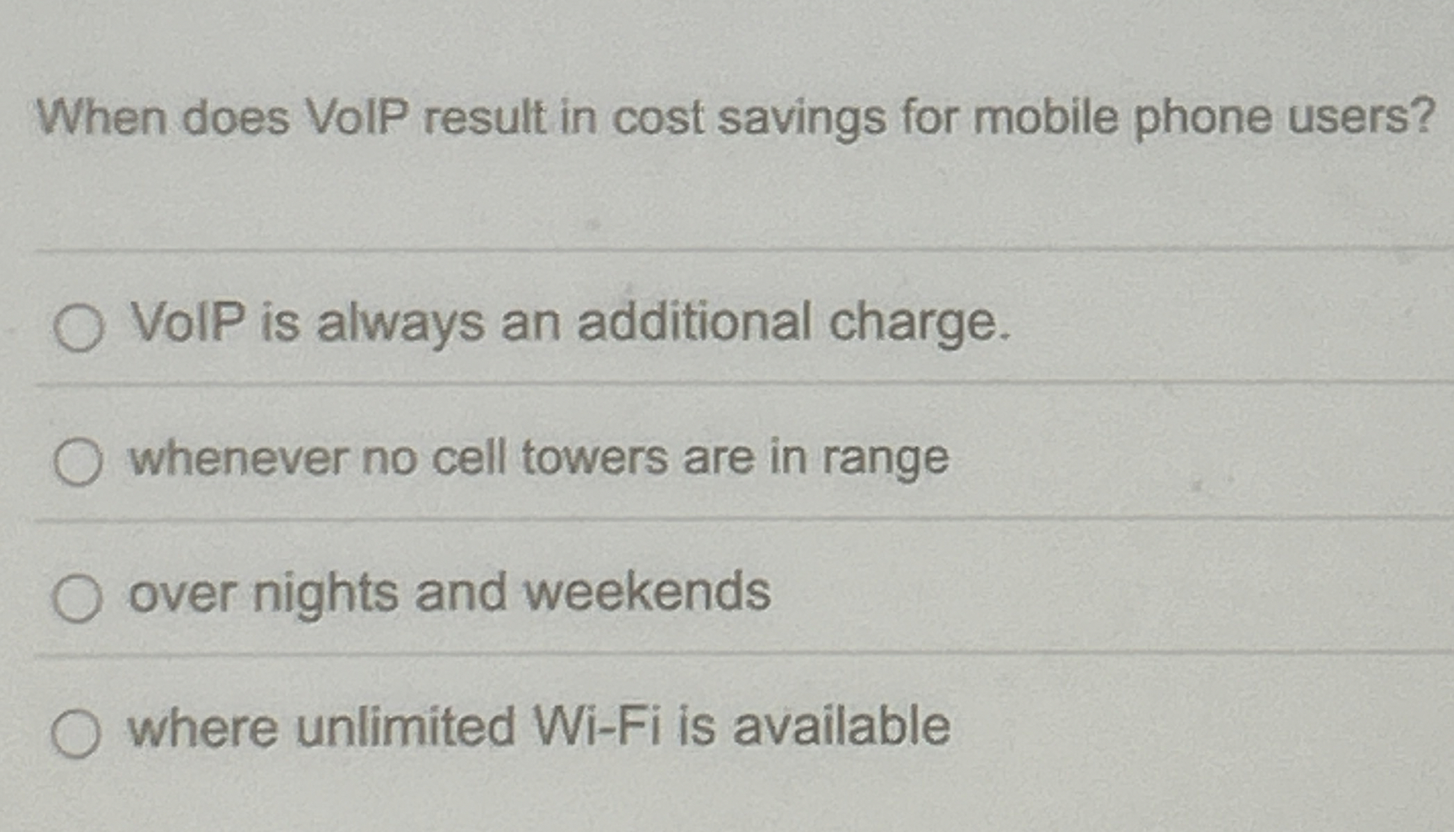When does VoIP result in cost savings for mobile