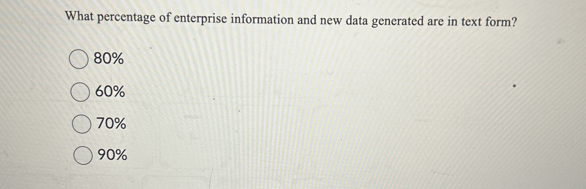 What percentage of enterprise information and new