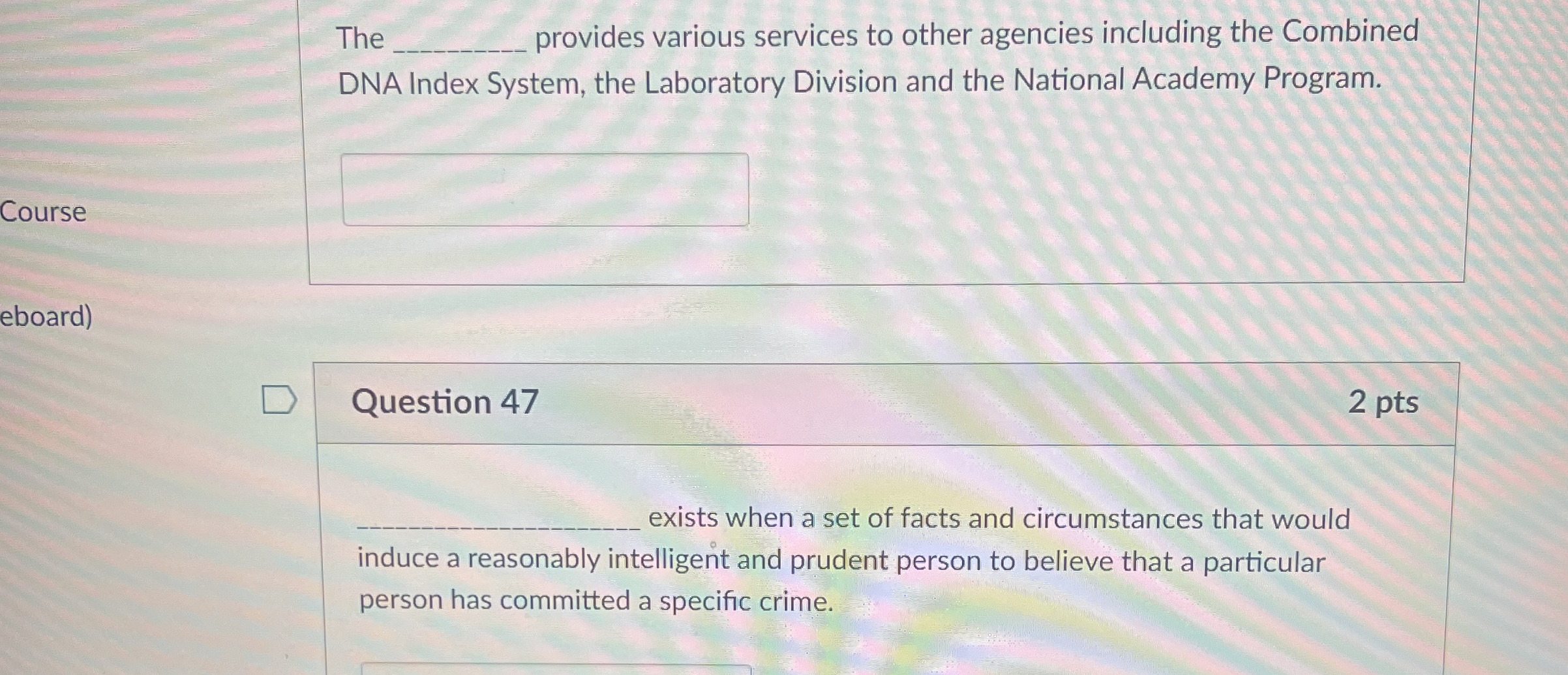 The provides various services to other agencies