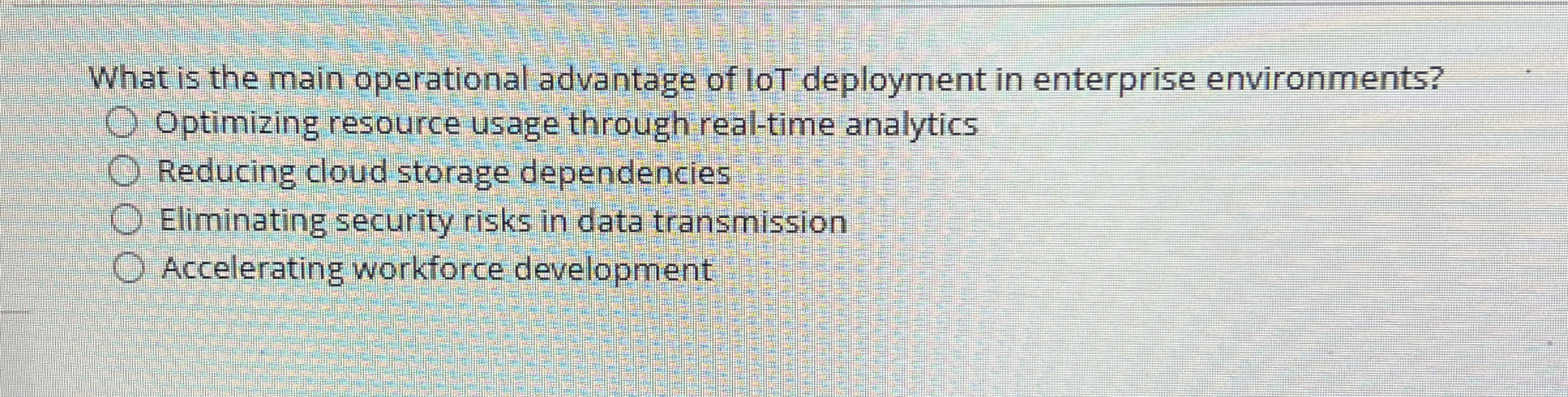 What is the main operational advantage of loT