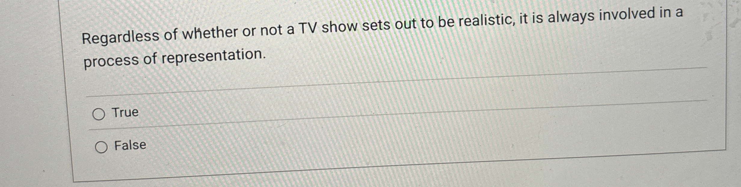 Regardless of whether or not a TV show sets out