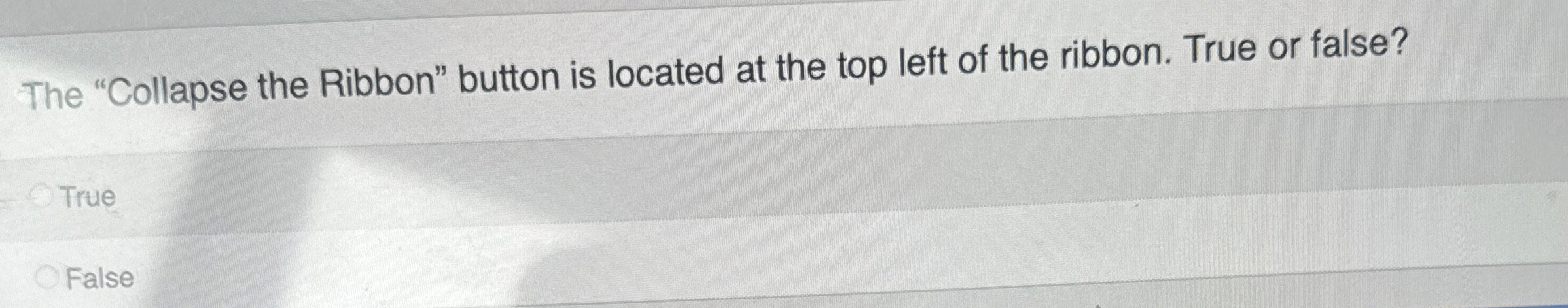 The "Collapse the Ribbon" button is located at