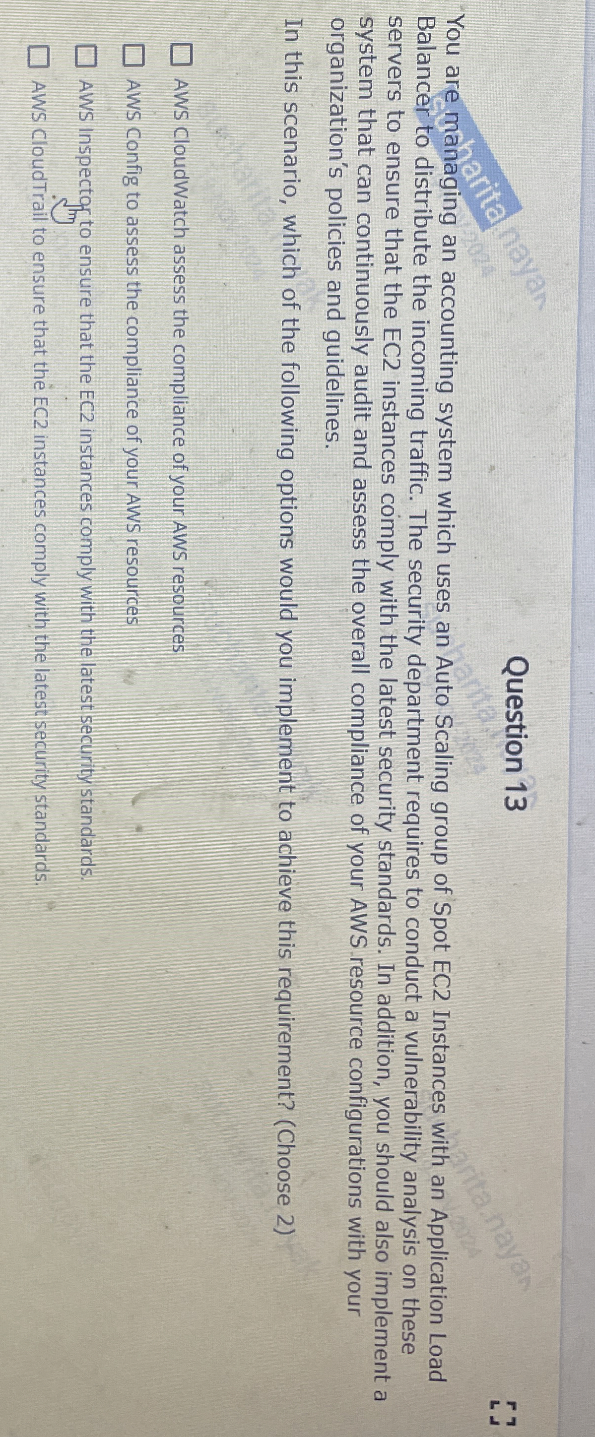 Question 1 3 You are managing an accounting