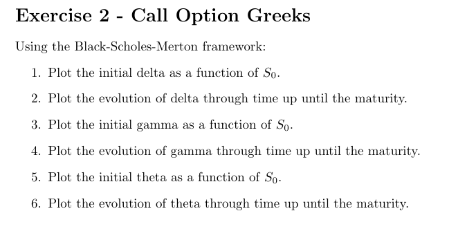 Assume the following values when none is