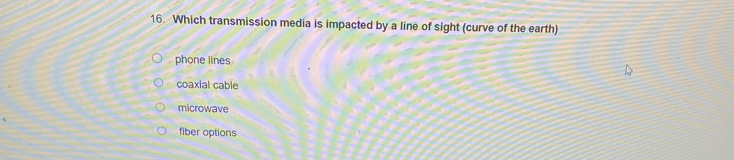 Which transmission media is impacted by a line of