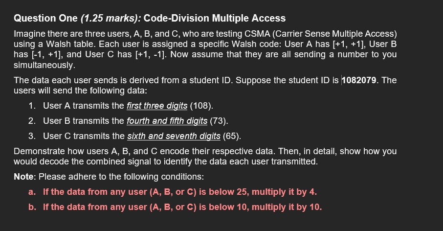 3 . 1 . ( 0 . 5 mark ) Provide in the table below