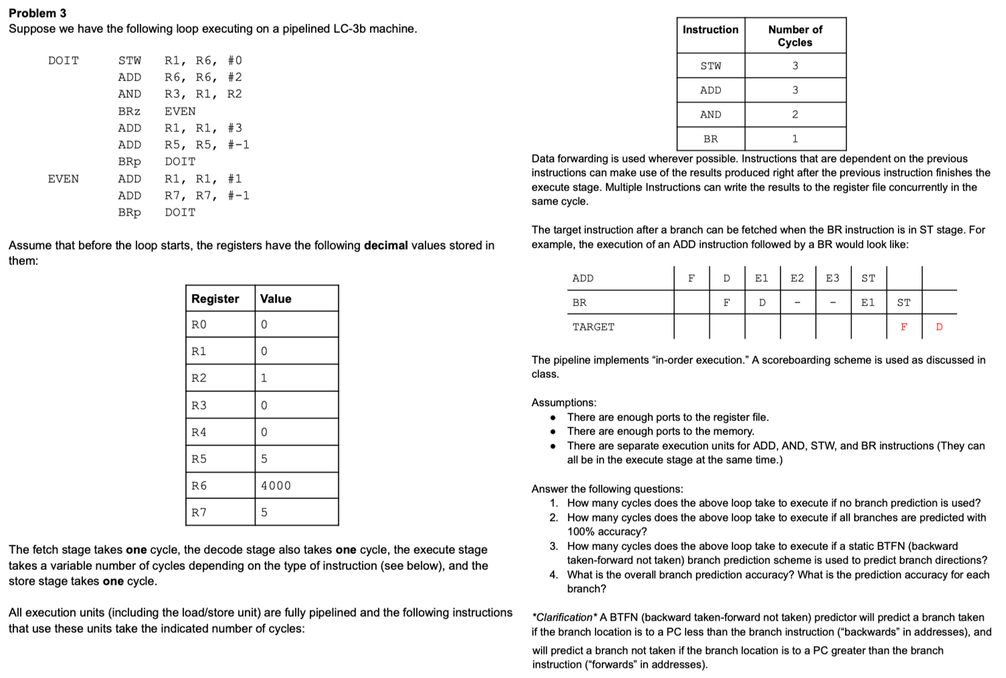 Problem 3 Suppose we have the following loop