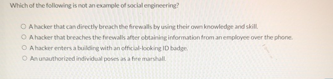 Which of the following is not an example of