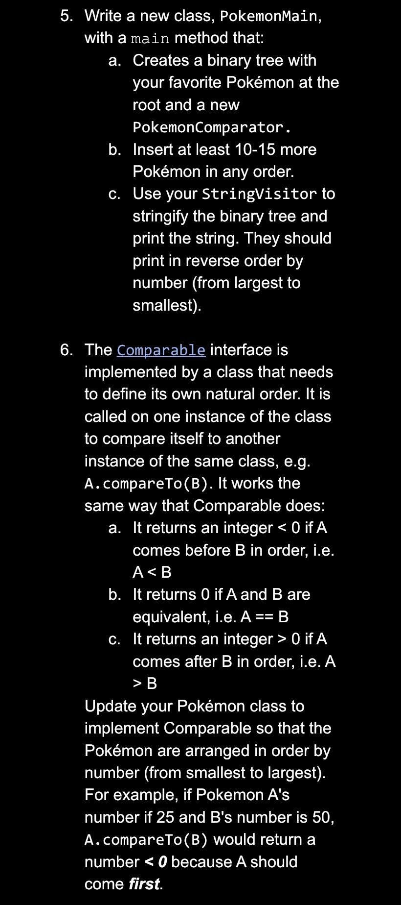 Write a new class, PokemonMain, with a main