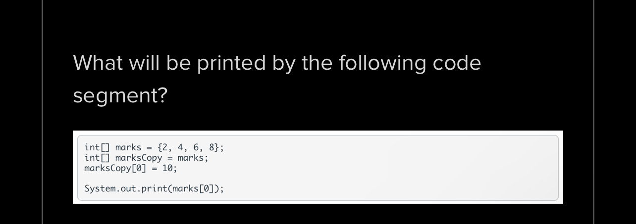 What will be printed by the following code