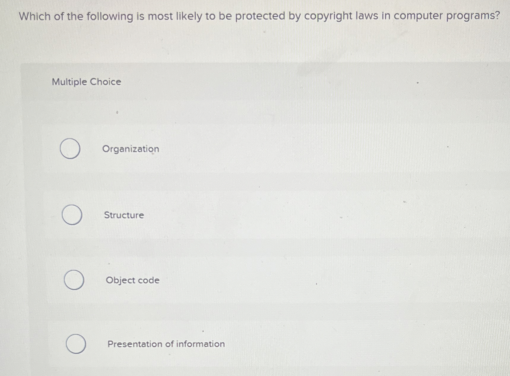 Which of the following is most likely to be