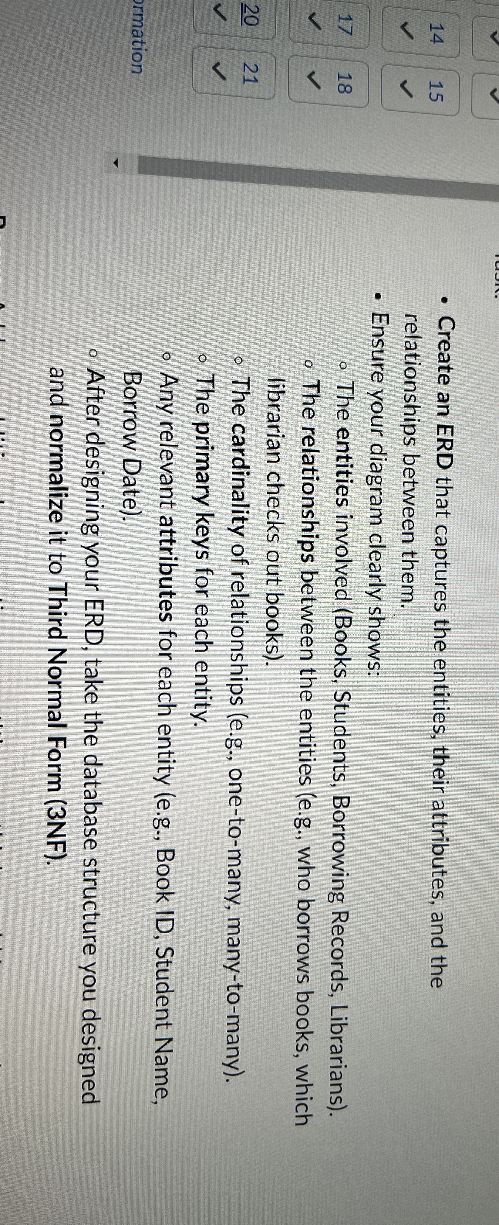 Create an ERD that captures the entities, their