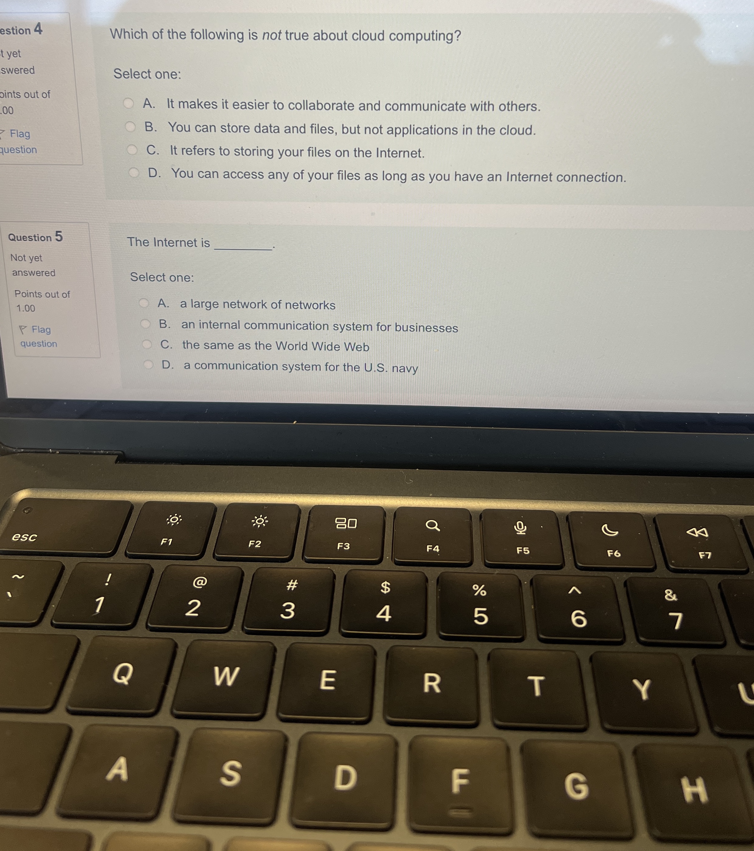 estion 4 tyet swered oints out of . 0 0 Flag