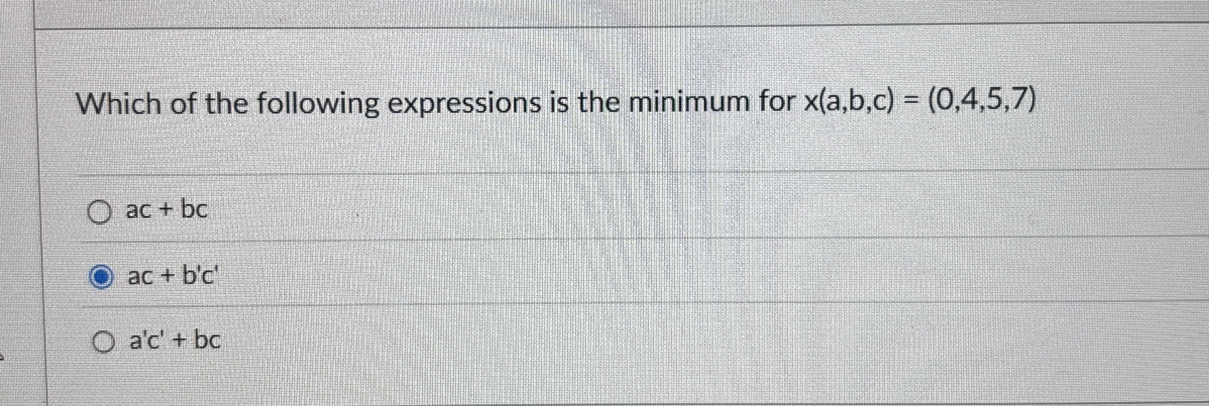 Which of the following expressions is the minimum