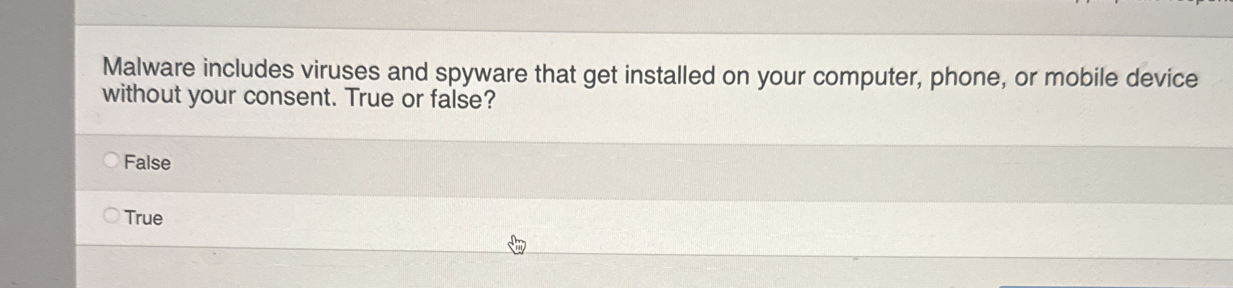 Malware includes viruses and spyware that get