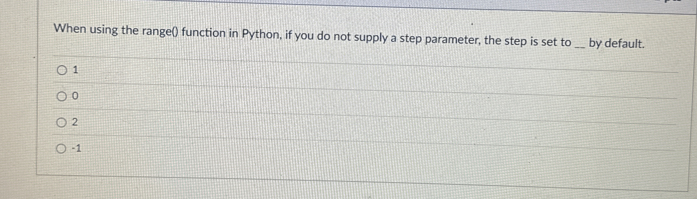 When using the range ( ) function in Python, if