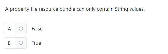 A property file resource bundle can only contain