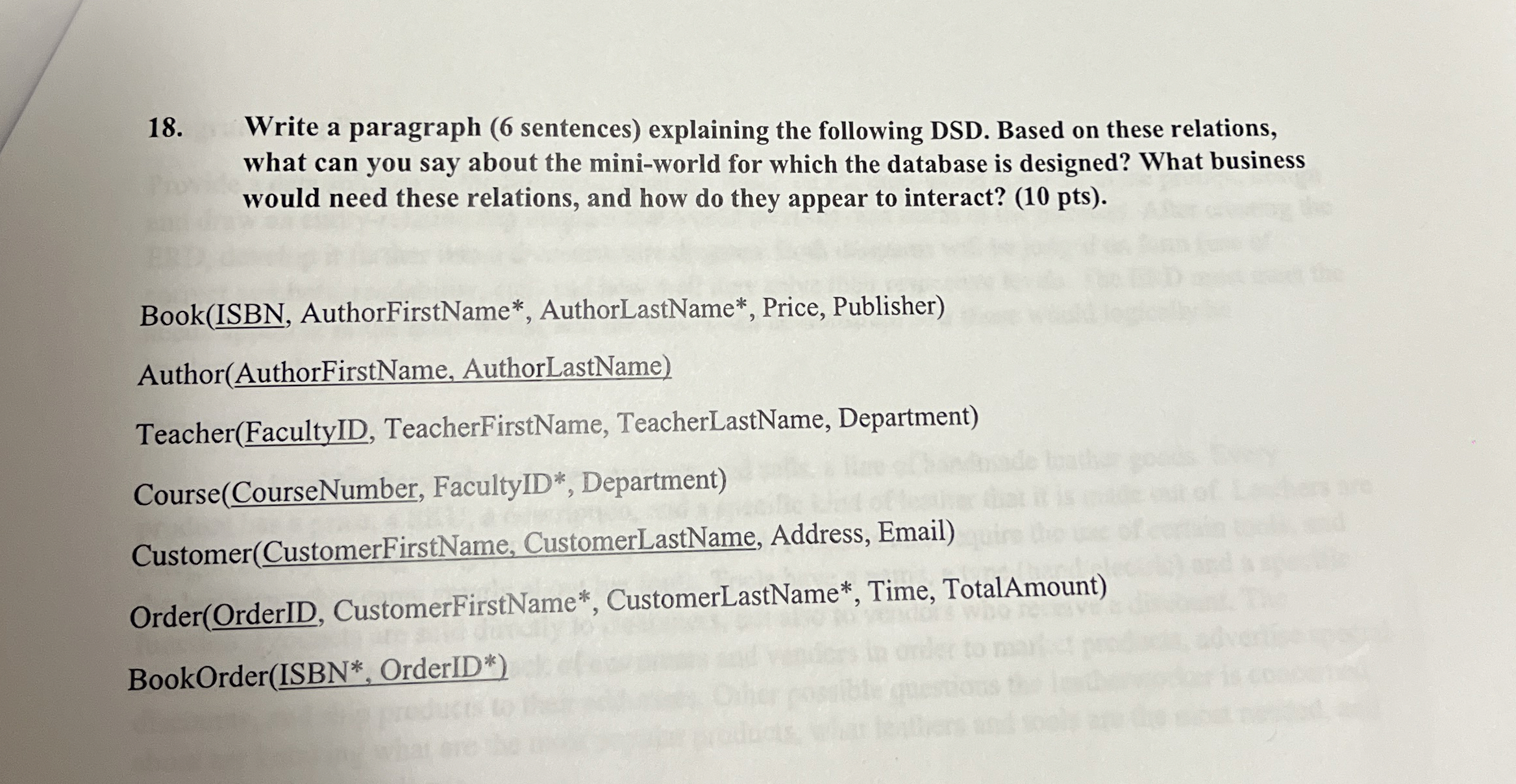 Write a paragraph ( 6 sentences ) explaining the