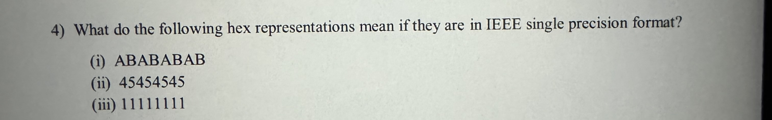 What do the following hex representations mean if