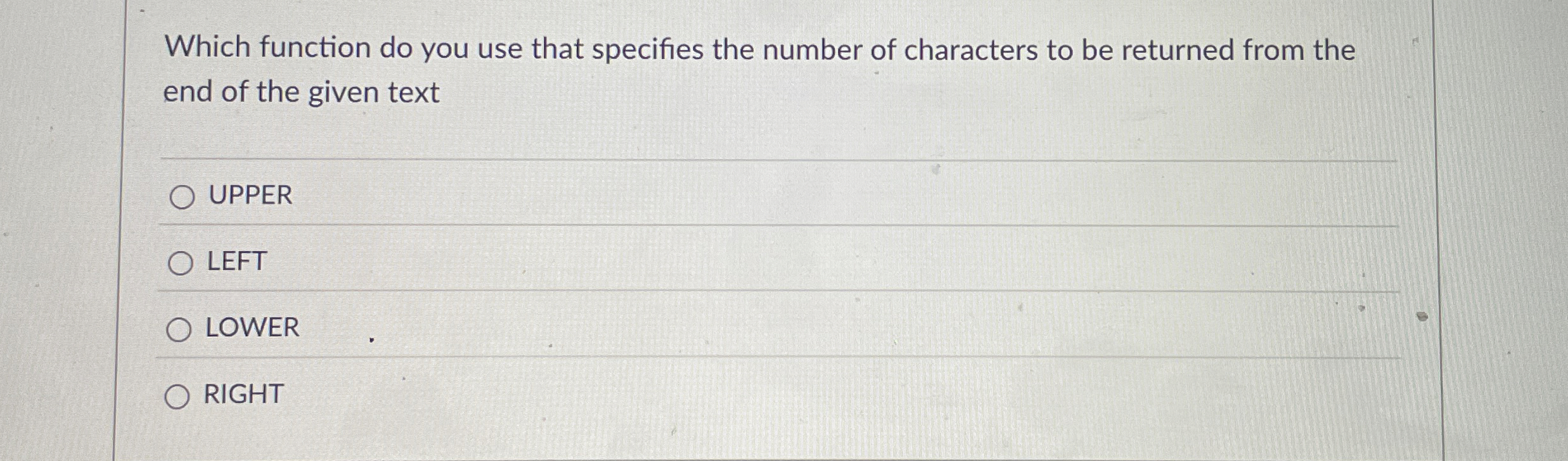 Which function do you use that specifies the