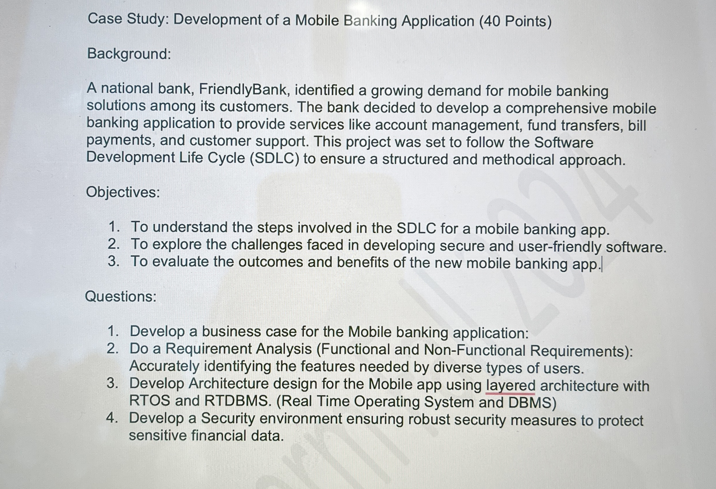 Case Study: Development of a Mobile Banking