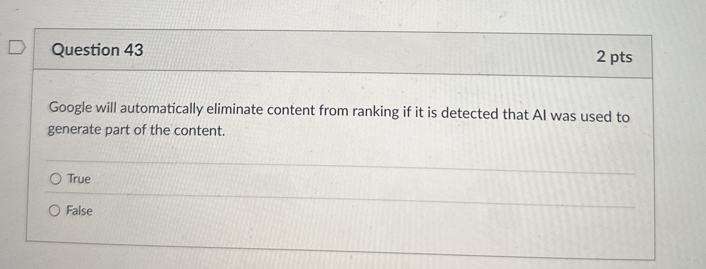 Question 4 3 Google will automatically eliminate