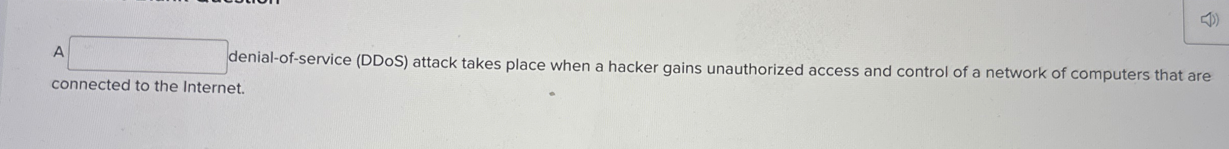A denial - of - service ( DDoS ) attack takes