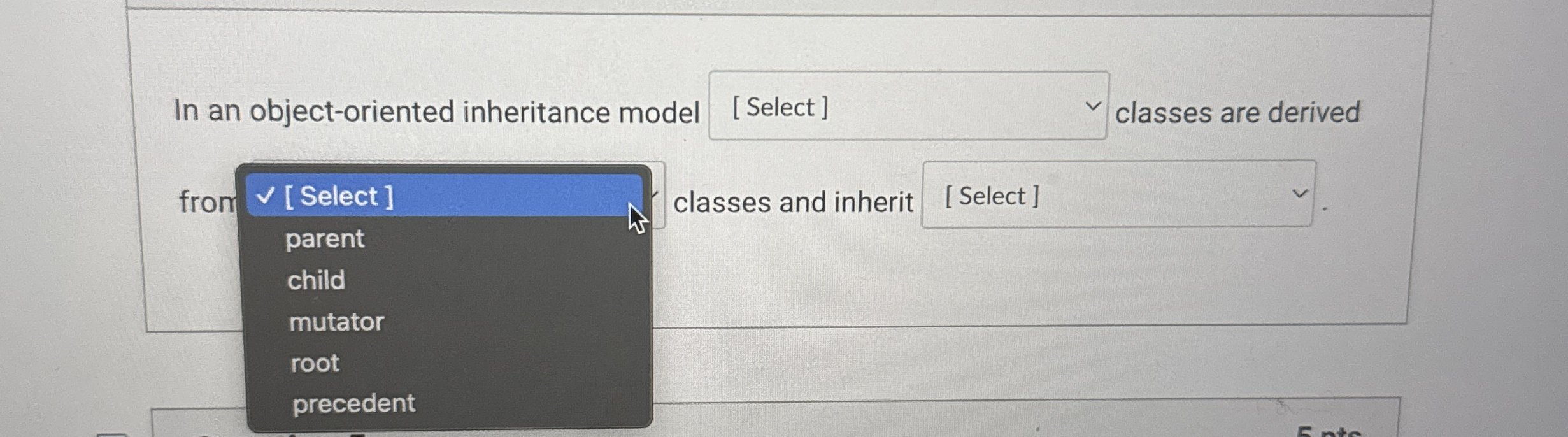 In an object - oriented inheritance model classes