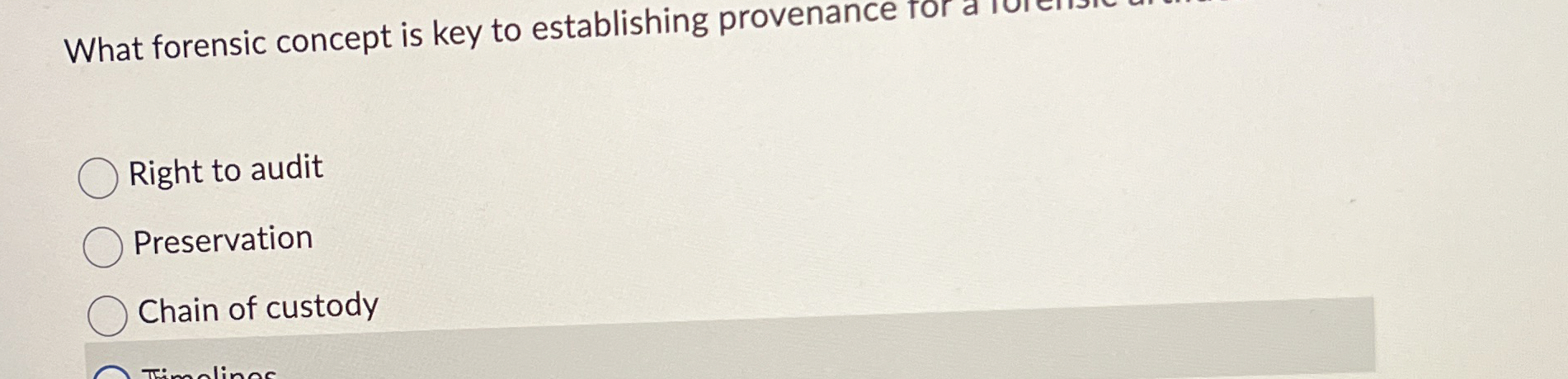 What forensic concept is key to establishing