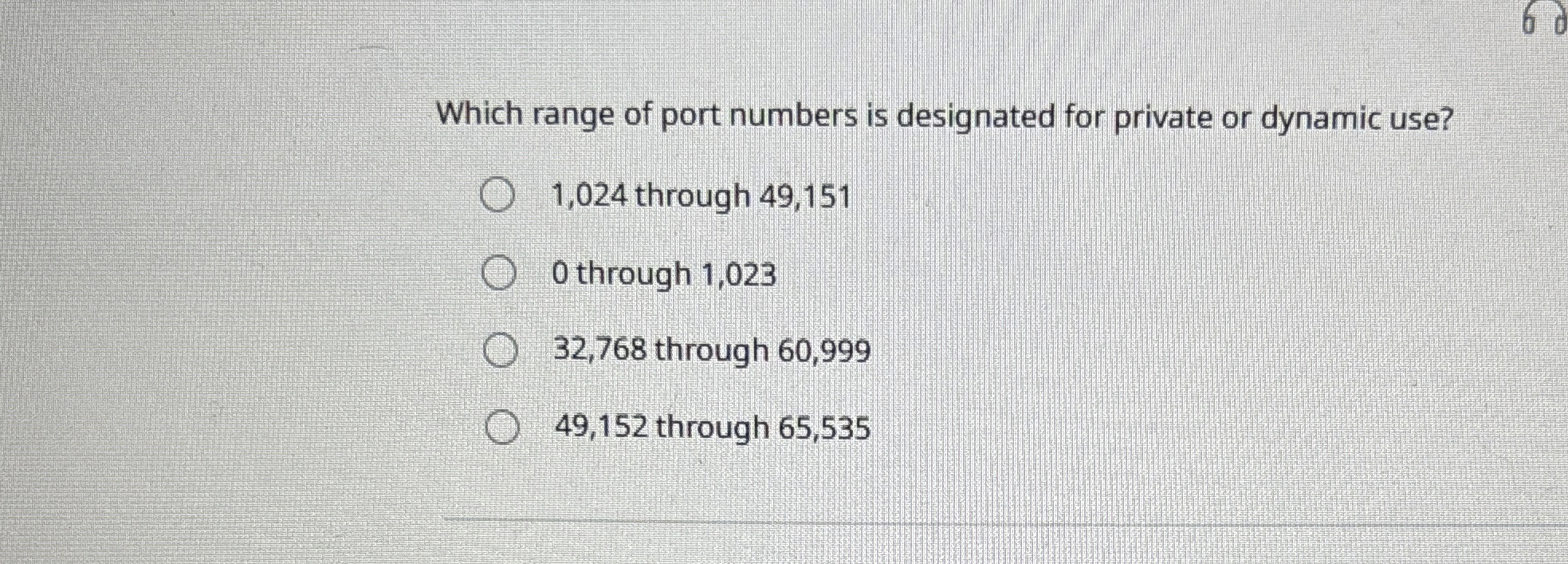 Which range of port numbers is designated for