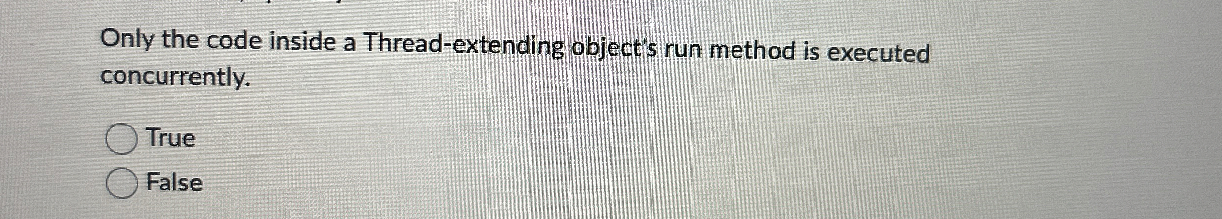 Only the code inside a Thread - extending