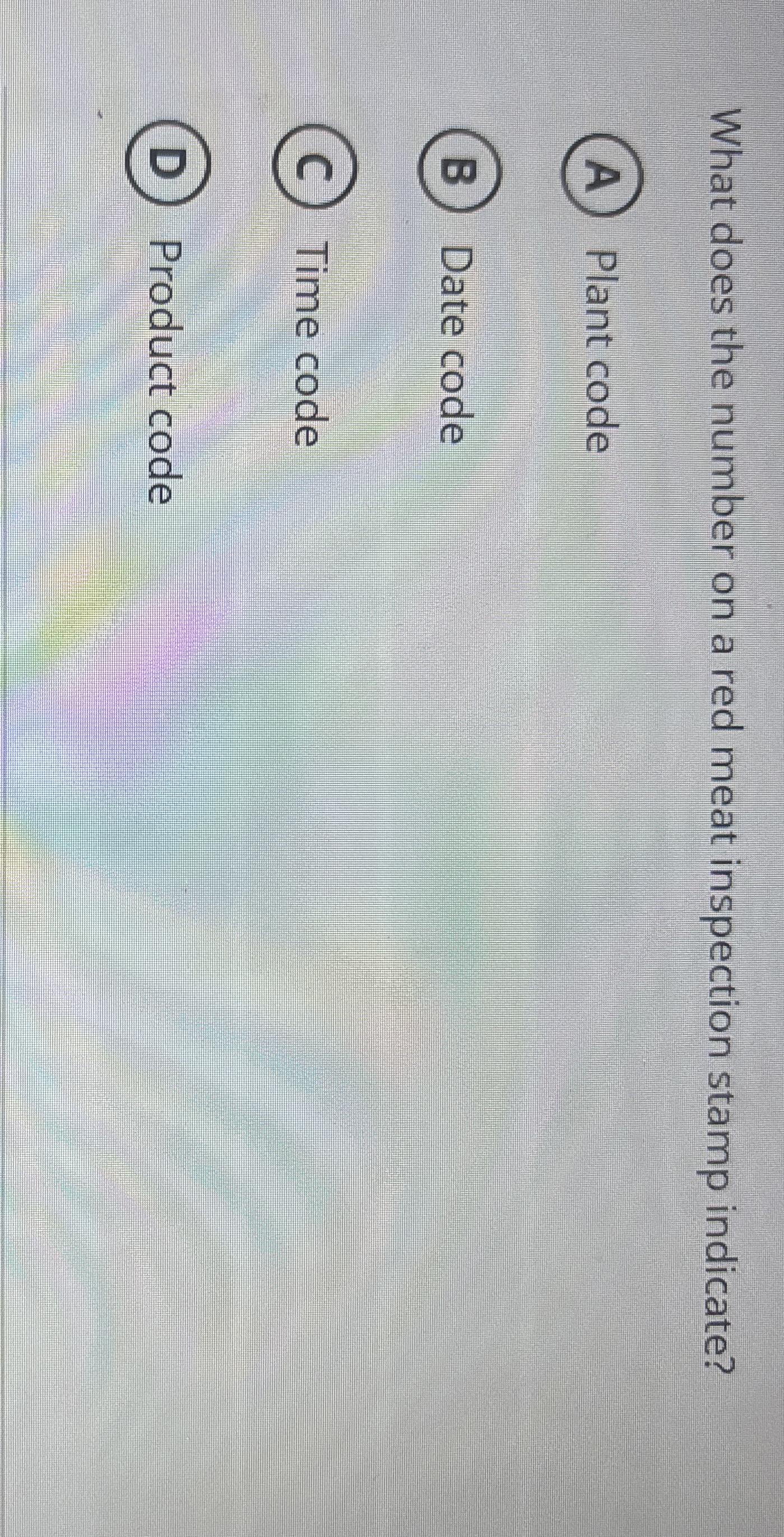 What does the number on a red meat inspection