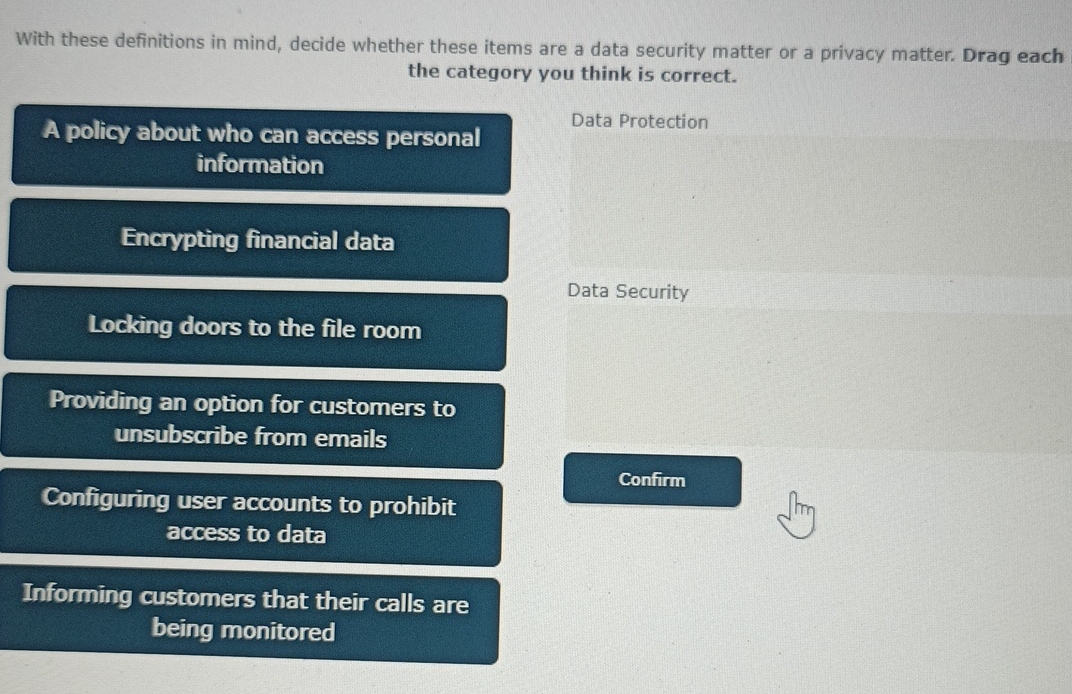 With these definitions in mind, decide whether