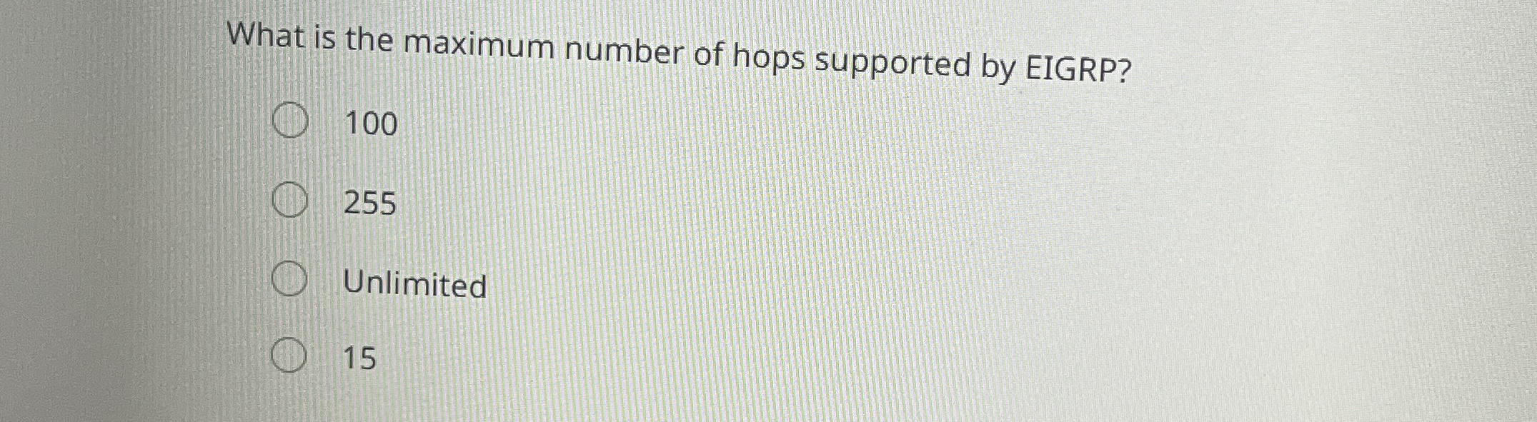 What is the maximum number of hops supported by
