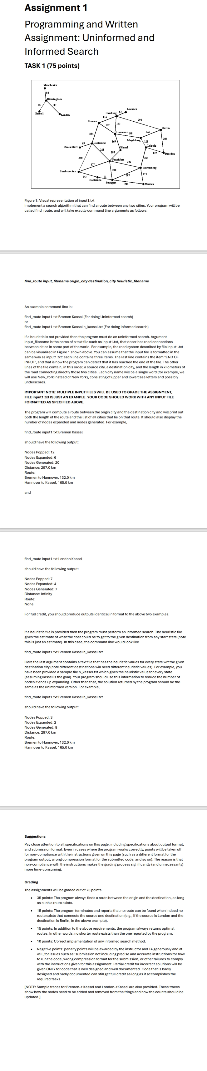 Assignment 1 Programming and Written Assignment: