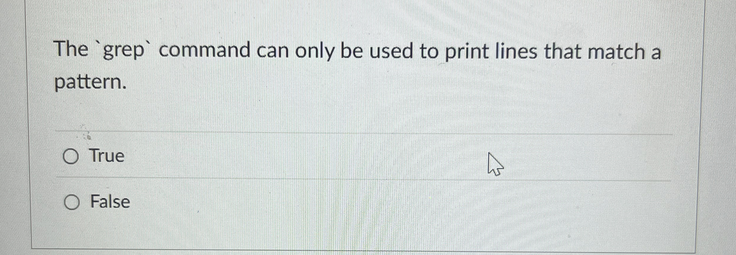 The command can only be used to print lines that