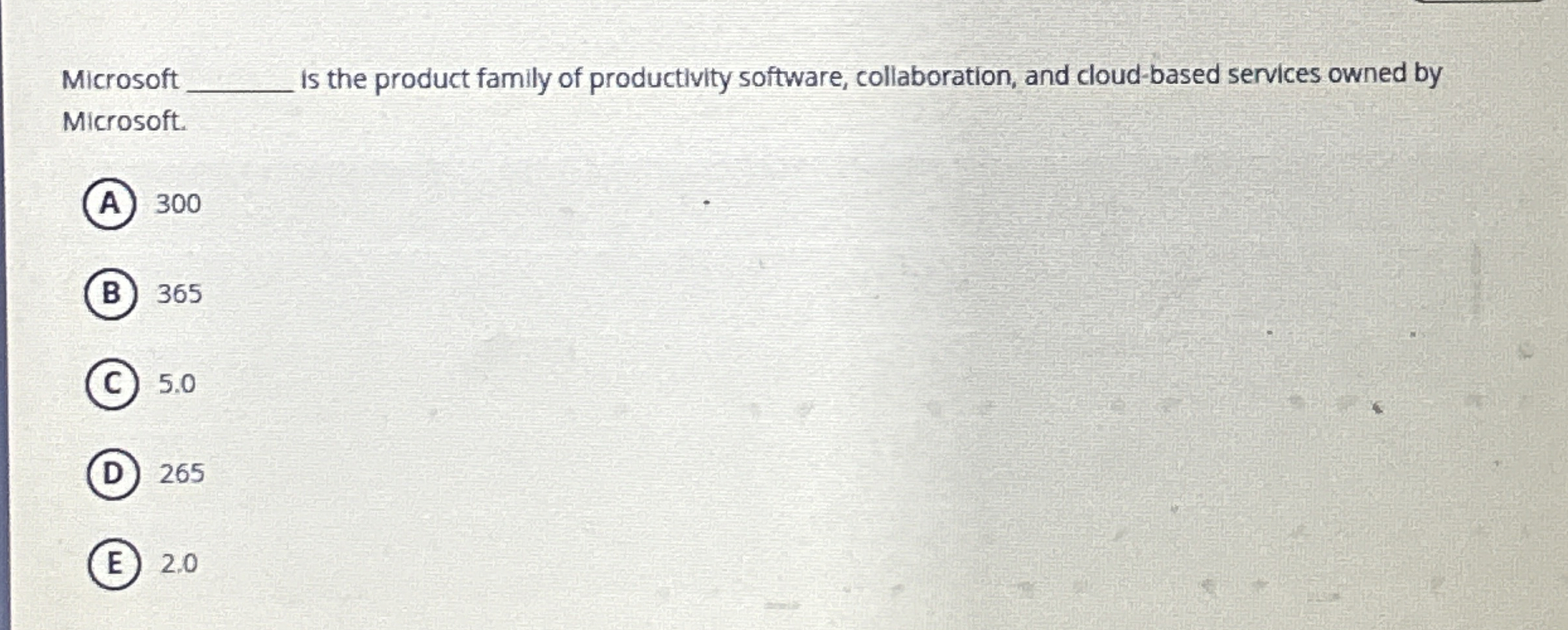 Microsoft Is the product family of productlvity